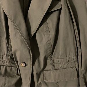 Talbots Olive Green Army Cargo Blazer Jacket
